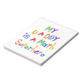 マイパパ数学スーパーヒーローTシャツとギフト ノートパッド (回転)