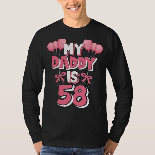 マイパパ58歳の男性58誕生日 Tシャツ (正面)