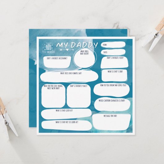 マイパパ(_パーソナライズされたH) カード (正面/裏面インサイチュ)