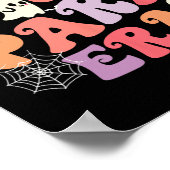 マイパラ不気味エラハロウィンレトログルーヴィー幽霊Pa ポスター (角)