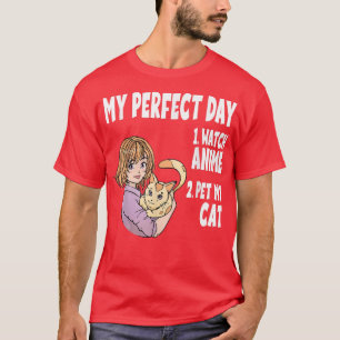 マイパーおもしろいフェクトデイアニメと猫好きマンガT-S Tシャツ