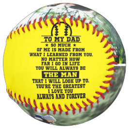 マイパーソナライズされたパパへカスタム2フォトコラージュ ソフトボール