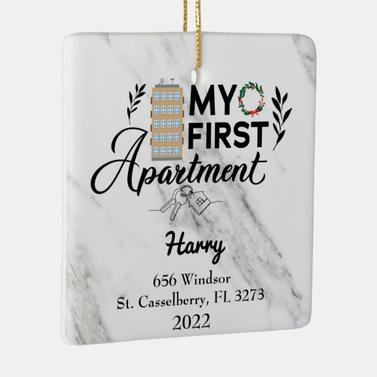 マイパーソナライズされたファーストアパートメント2022 セラミックオーナメント (右)