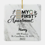 マイパーソナライズされたファーストアパートメント2022 セラミックオーナメント (裏面)