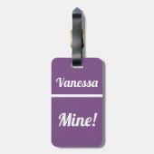 マイパーソナライズされたン|荷物おもしろいタグ ラゲッジタグ (裏面縦)