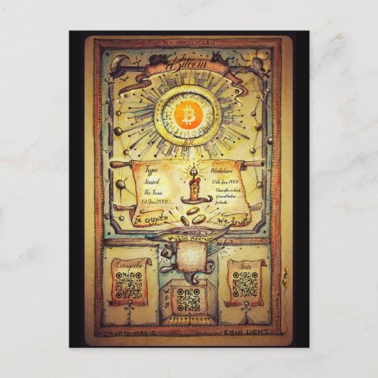 マイパーソナルビットコインHODL インビテーションポストカード (正面)