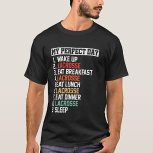 マイパーフェクトデイおもしろいラクロスプレーヤーラブラクロス Tシャツ
