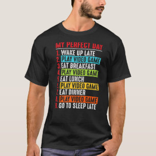 マイパーフェクトデイゲーマーおもしろいゲームボーイズ10代 Tシャツ