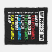 マイパーフェクトデイビデオゲームおもしろいカッコいいゲーマーギフト フリースブランケット (正面(横))