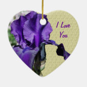 マイパープルアイリス婚約オーナメント セラミックオーナメント (裏面)