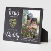 マイヒーローカーズ迷彩柄軍隊パパパーソナライズされた写真 フォトプラーク (側面)