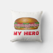 マイヒーローサブマリンサンドイッチグラインダーホイージサブ クッション (正面)