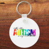 マイヒーローマイソン – 自閉症 キーホルダー (正面)