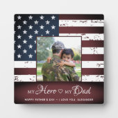 マイヒーローマイパパ軍軍隊ファーザーズの日写真 フォトプラーク (正面)