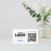 マイビジネスの評価Facebookレビュー5スターQRコード 名刺 (スタンド正面)
