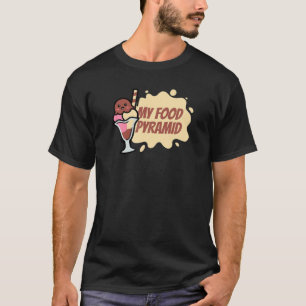 マイフおもしろいードピラミッドアイスクリームコーンハッピーアイスク Tシャツ