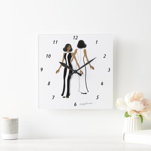 マイファッションアートスクエアウォールクロック スクエア壁時計 (ホーム)