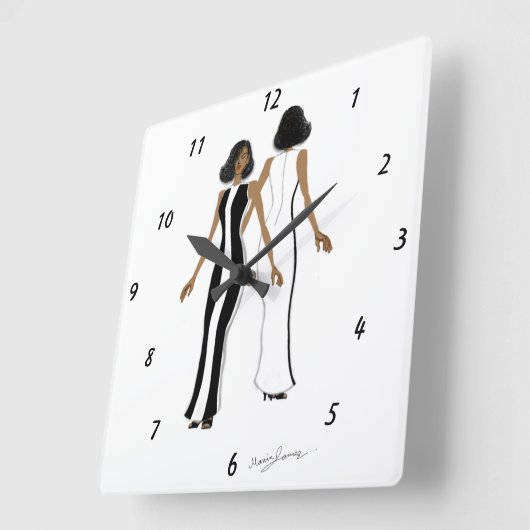 マイファッションアートスクエアウォールクロック スクエア壁時計 (傾斜)