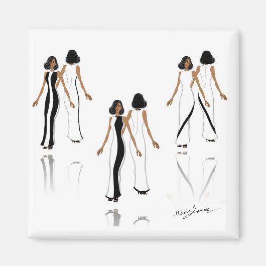 マイファッションアート – スクエアマグネット マグネット (正面)