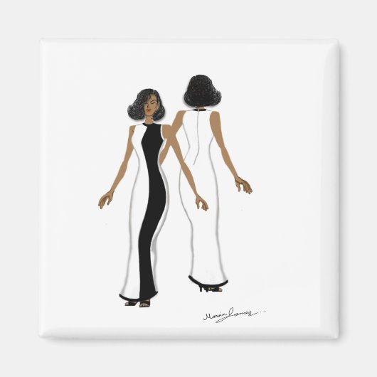 マイファッションアート – スクエアマグネット マグネット (正面)