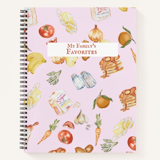 マイファミリーのお気に入りレシピブック ノートブック (正面)