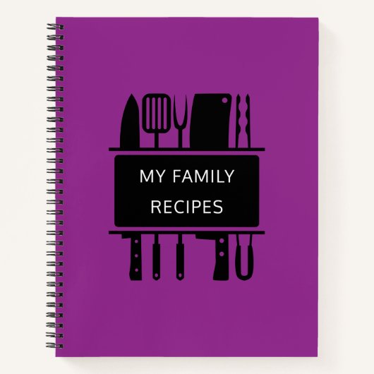 マイファミリーレシピお気に入りのベーキング料理レシピ ノートブック (正面)