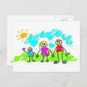 マイファミリー ポストカード (正面/裏面)