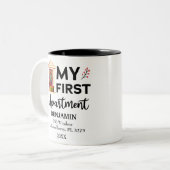 マイファーストアパートメント名前をカスタムする&アドレス ツートーンマグカップ (正面左)