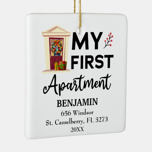 マイファーストアパートメント2022名前をカスタムする&アドレス セラミックオーナメント (右)