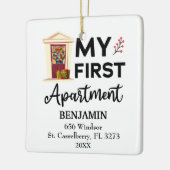 マイファーストアパートメント2022名前をカスタムする&アドレス セラミックオーナメント (左)