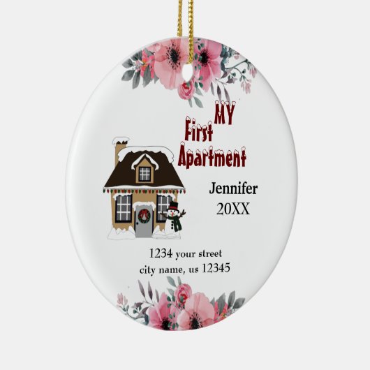 マイファーストアパートメント2025 inクリスマスウィズフローラ セラミックオーナメント (右)