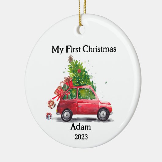 マイファーストクリスマスキープサケレトロ車 セラミックオーナメント (左)