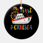 マイファーストクルーズシップいかりクルージングバケーショントリップ セラミックオーナメント (裏面)