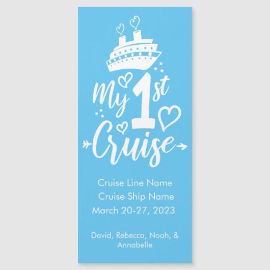 マイファーストクルーズステートルームドアマーカー (正面)