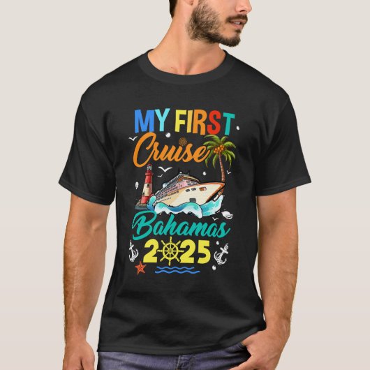 マイファーストクルーズバハマ2025ファミリーマッチングバカト Tシャツ (正面)