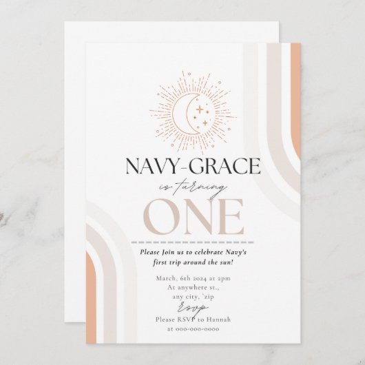 マイファーストトリップのまわりにザサン招待状 招待状 (正面/裏面)