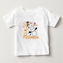 マイファーストハロウィーンベビーカスタム ベビーTシャツ