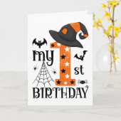 マイファーストハロウィーン誕生日 カード (黄色い花)