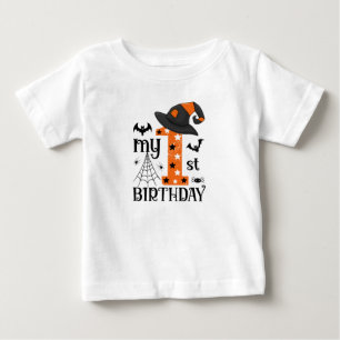 マイファーストハロウィーン誕生日 ベビーTシャツ