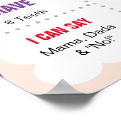 マイファーストフィエスタ誕生日ガール1歳サイン ポスター (角)