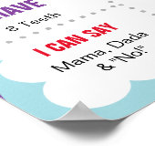 マイファーストフィエスタ誕生日ボーイ1歳マイルストーン ポスター (角)