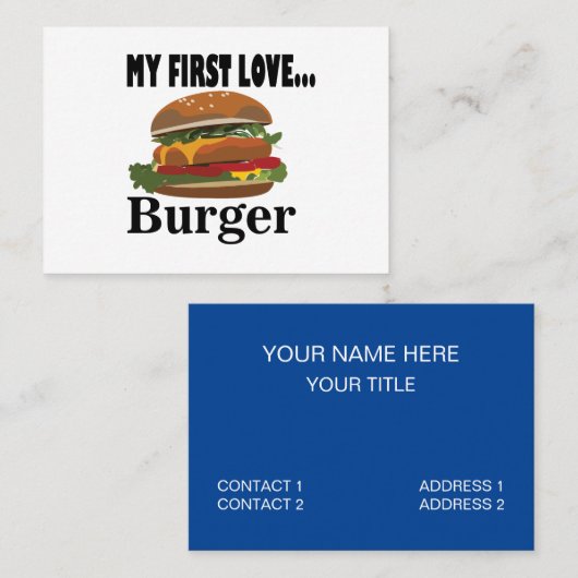 マイファーストラブバーガー料理店 名刺 (正面/裏面)