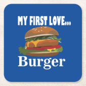 マイファーストラブバーガー スクエアペーパーコースター (正面)