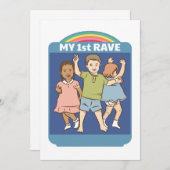 マイファーストレイヴヴィンテージイラストレーション 招待状 (正面/裏面)