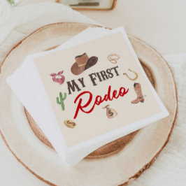 マイファーストロデオカウボーイファーストファースト誕生日 スタンダードカクテルナプキン