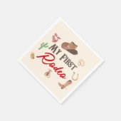 マイファーストロデオカウボーイファーストファースト誕生日 スタンダードカクテルナプキン (角)