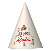 マイファーストロデオカウボーイファーストファースト誕生日 パーティーハット (正面)
