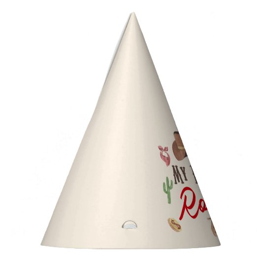 マイファーストロデオカウボーイファーストファースト誕生日 パーティーハット (左)