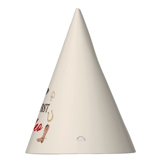 マイファーストロデオカウボーイファーストファースト誕生日 パーティーハット (右)