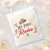マイファーストロデオカウボーイファーストファースト誕生日 フェイバーバッグ (クリップ留めされた状態)